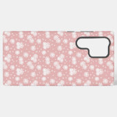 Coque Samsung Galaxy Faisceaux et points - rose et blanc (Verso Horizontal)