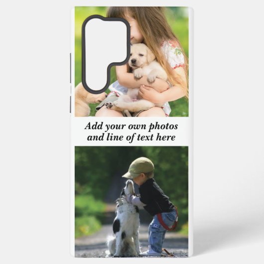 Coque Samsung Galaxy Faites votre propre collage photo et texte (Verso)