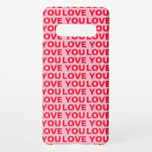 Coque Samsung Galaxy S10+ Fancy Romantic Rouge & Rose Amour Vous Motif