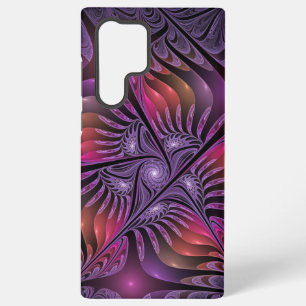 Coque Samsung Galaxy Fantaisie Abstraite Colorée Tripante Fractale Viol