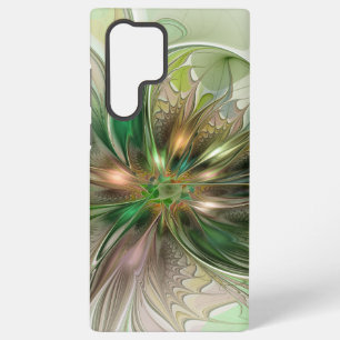 Coque Samsung Galaxy Fantaisie Abstraite Moderne Fleur Fractale Colorée