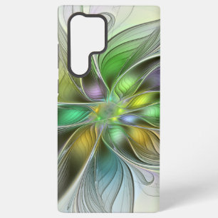 Coque Samsung Galaxy Fantaisie de fleurs colorées abstraite moderne fra
