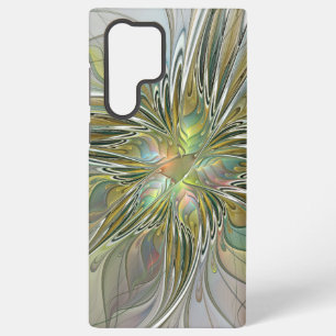 Coque Samsung Galaxy Fantaisie florale Art fractal moderne Fleur avec o