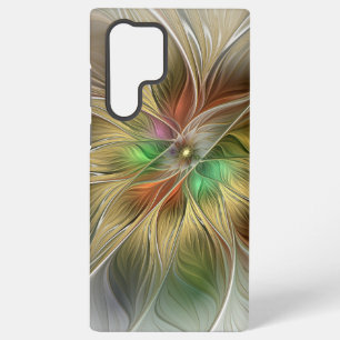 Coque Samsung Galaxy Fantaisie florale avec fractale abstraite moderne