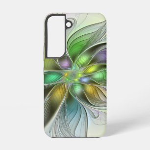 Coque Samsung Galaxy Fantaisie florale colorée abstraite moderne fracta