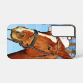 Coque Samsung Galaxy Fantastique Noël du Cheval du Père Noël (Verso Horizontal)