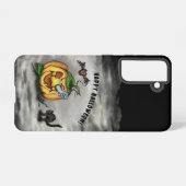 Coque Samsung Galaxy Fantôme, Chat, Chat et Citrouille, Bonne Halloween (Verso Horizontal)