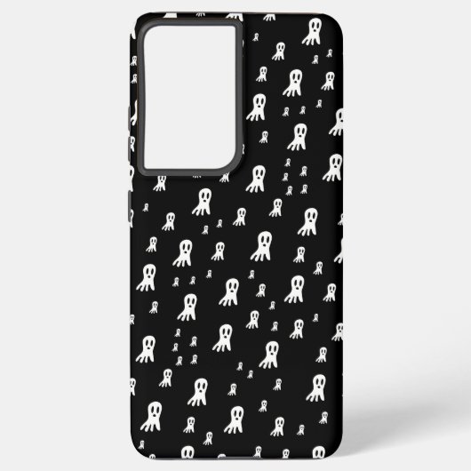 Coque Samsung Galaxy Fantômes d'Halloween foncé (Verso)