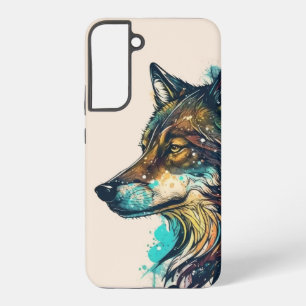 Coque Samsung Galaxy Faune Loups Tête de Loup Animal Art