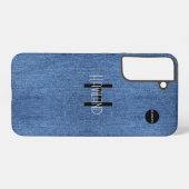 Coque Samsung Galaxy Faux Denim Conception Cellulaire Boîtier de téléph (Verso Horizontal)