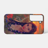 Coque Samsung Galaxy Fée au coucher du soleil dans un champ de pavots I (Verso Horizontal)