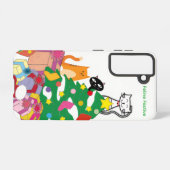 Coque Samsung Galaxy Feline Festive Cats Christmas Galaxy Case – White (Verso Horizontal)