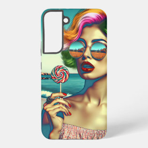 Coque Samsung Galaxy Femme Belle de l'Art Pop Rétro avec Sucette