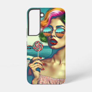 Coque Samsung Galaxy Femme Belle de l'Art Pop Rétro avec Sucette