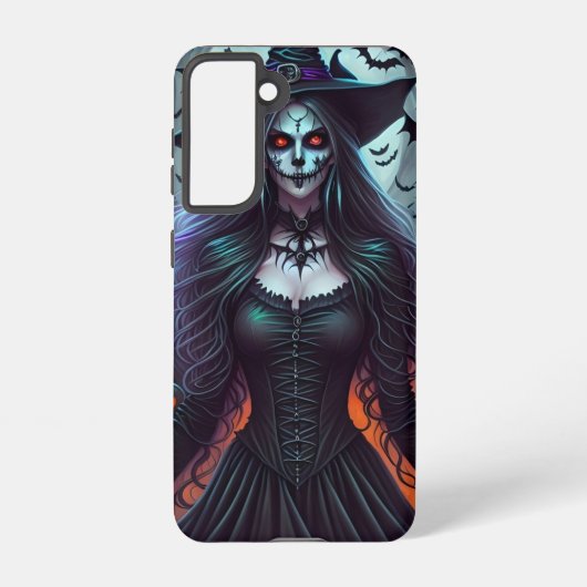 Coque Samsung Galaxy Femme d'Halloween (Verso)
