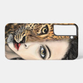 Coque Samsung Galaxy Femme léopard (Verso Horizontal)