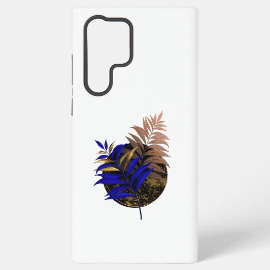 Coque Samsung Galaxy Ferme bleue sur cercle noir (Verso)