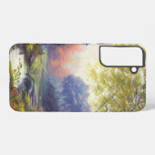 Coque Samsung Galaxy Ferme/cours d'eau/bois/peinture (Verso Horizontal)