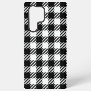 Coque Samsung Galaxy Ferme Rustique à Carreaux Noirs et Blancs