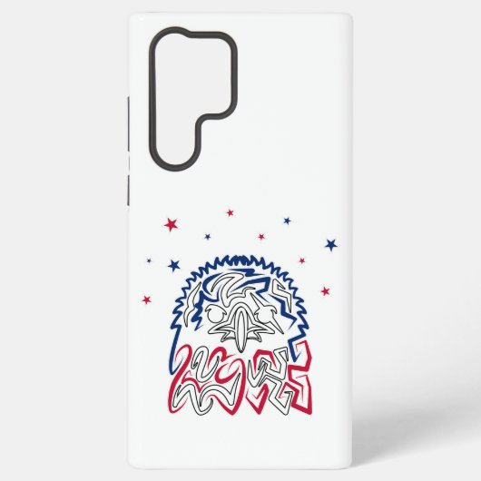 Coque Samsung Galaxy Fête de l'Indépendance Étoiles d'aigle américain (Verso)