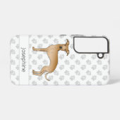 Coque Samsung Galaxy Feu Italien Greyhound Cute Dessin Chien Avec Le No (Verso Horizontal)