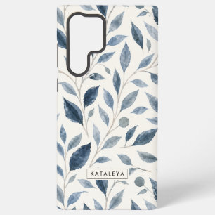 Coque Samsung Galaxy Feuille Bleue Personnalisée
