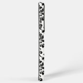 Coque Samsung Galaxy Feuille Damask Lg Motif noir sur blanc (Côté droit)