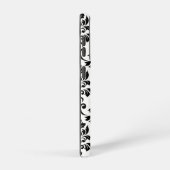 Coque Samsung Galaxy Feuille Damask Lg Motif noir sur blanc (Côté droit)