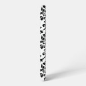 Coque Samsung Galaxy Feuille Damask Lg Motif noir sur blanc (Côté gauche)
