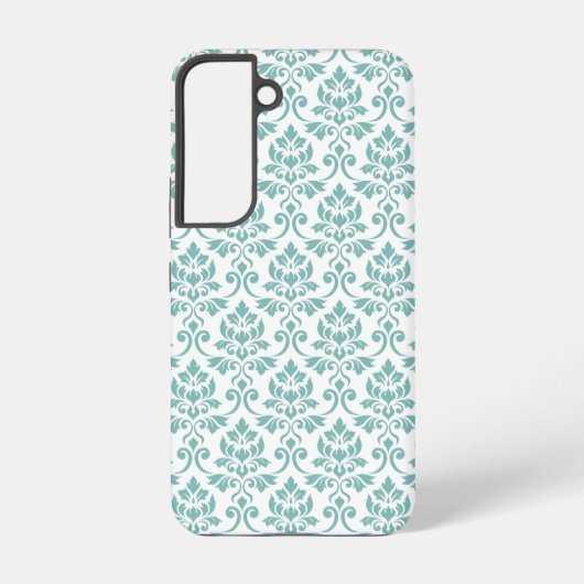 Coque Samsung Galaxy Feuille Damask Motif Turquoise (Verso)