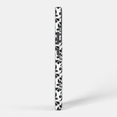 Coque Samsung Galaxy Feuille Damask Patte noir sur blanc (Côté droit)