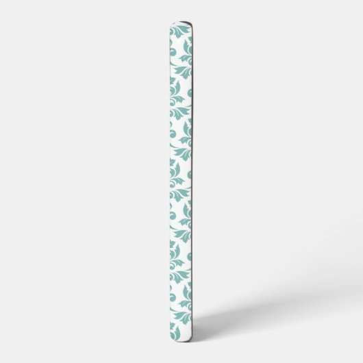 Coque Samsung Galaxy Feuille Damask Teal Pattern (Côté gauche)