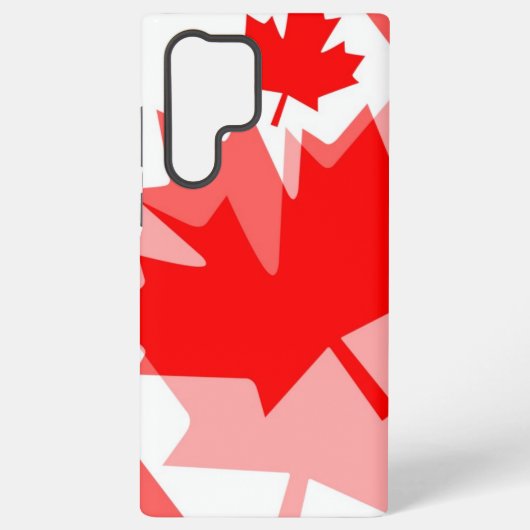 Coque Samsung Galaxy Feuille d'érable rouge canadienne style stratifié (Verso)