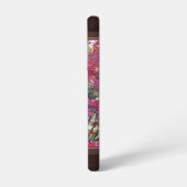 Coque Samsung Galaxy Feuilles Rose Et Violet (Côté gauche)