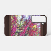 Coque Samsung Galaxy Feuilles Rose Et Violet (Verso Horizontal)