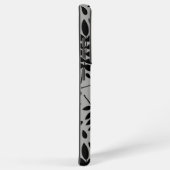 Coque Samsung Galaxy Feuilles tombés Lg Motif noir sur gris (Côté droit)