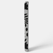 Coque Samsung Galaxy Feuilles tombés Lg Motif noir sur gris (Côté gauche)