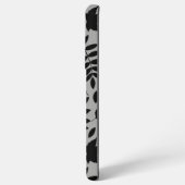 Coque Samsung Galaxy Feuilles tombés Lg Motif noir sur gris (Verso Horizontal)