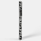 Coque Samsung Galaxy Feuilles tombés Lg Motif noir sur gris (Côté droit)