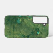 Coque Samsung Galaxy Fibres vertes abstraites (Verso Horizontal)