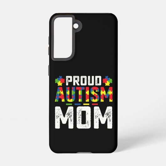 Coque Samsung Galaxy Fière Autisme Mère Sensibilisation Famille Autiste (Verso)