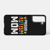 Coque Samsung Galaxy Fière Autisme Mère Sensibilisation Famille Autiste (Verso Horizontal)