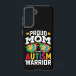Coque Samsung Galaxy Fière Maman D'Un Autisme Guerrier Famille<br><div class="desc">Fière Maman D'Un Autisme Guerrier Famille</div>