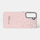 Coque Samsung Galaxy Fille Blush rose Nom personnalisable (Verso Horizontal)
