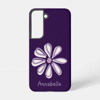 Fille Nom Violet Blush Doodle Fleur