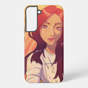 Coque Samsung Galaxy Fille rouge Anime