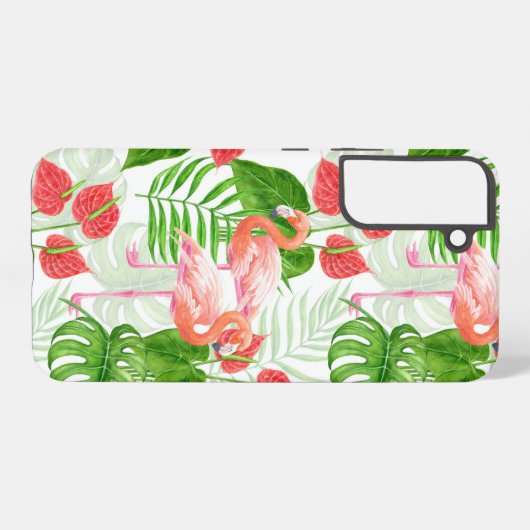 Coque Samsung Galaxy Flamant rose (Verso Horizontal)