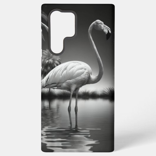 Coque Samsung Galaxy Flamant rose dans une piscine (Verso)