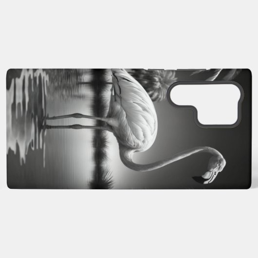 Coque Samsung Galaxy Flamant rose dans une piscine (Verso Horizontal)
