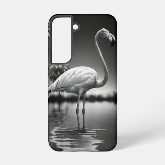 Coque Samsung Galaxy Flamant rose dans une piscine (Verso)